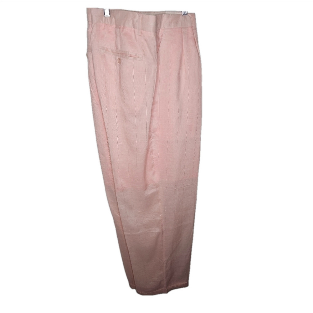 Delf Collection Salmon  Men's Big &Tall Dress Pants 100% Linen, Multi-sizes, NWT